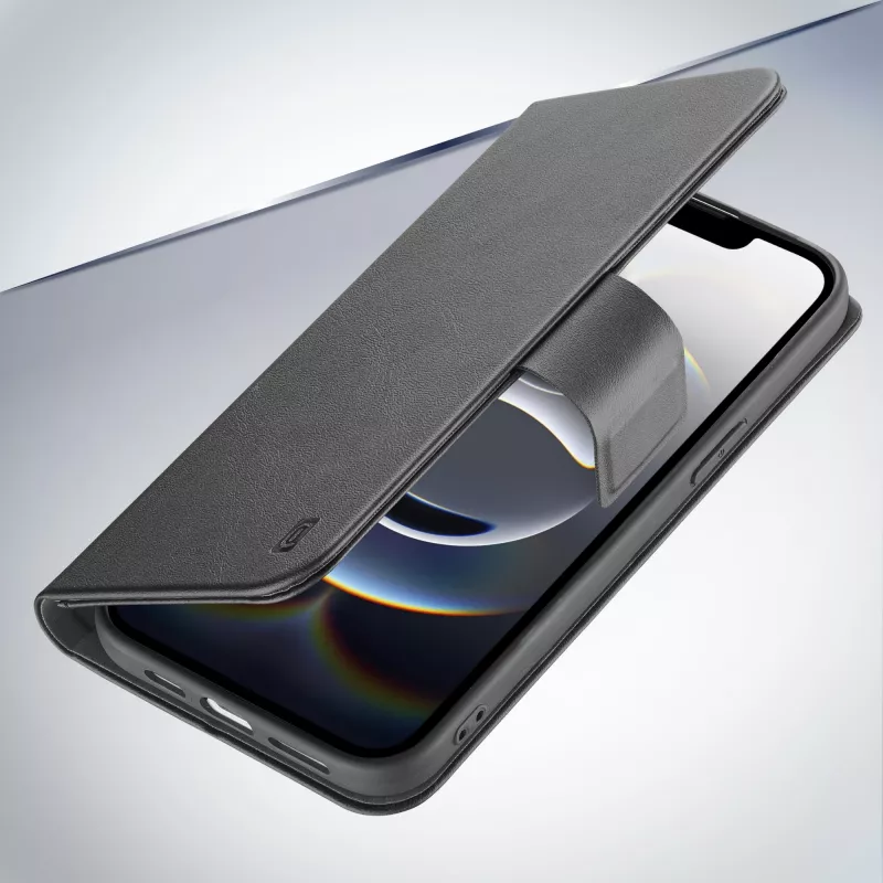 Cellularline Book Agenda dėklas iPhone 16e/17e, odos efektas, magnetinis užsegimas