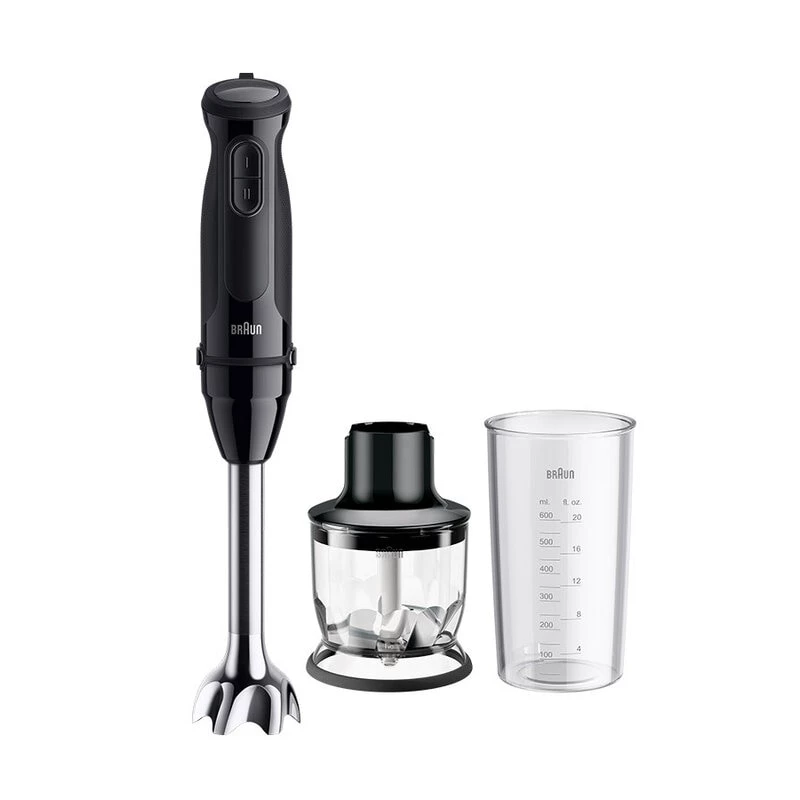 Panardintuvas Braun MultiQuick 3 MQ30201M 0.6 L 900 W Juodas, Satininis plienas