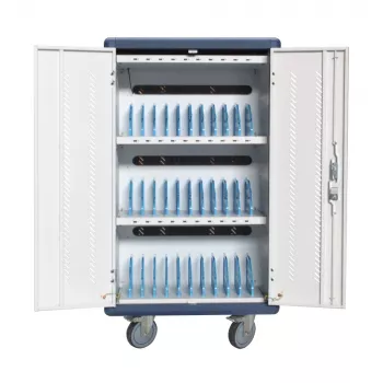 Techly I-CABINET-30DUTY mobilus įrenginių valdymo vežimėlis / spinta balta, mėlyna