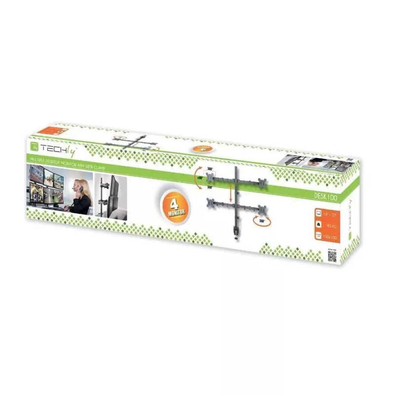 Techly ICA-LCD 382-Q monitorio laikiklis / stovas 68.6 cm (27 col.) stalas Juoda