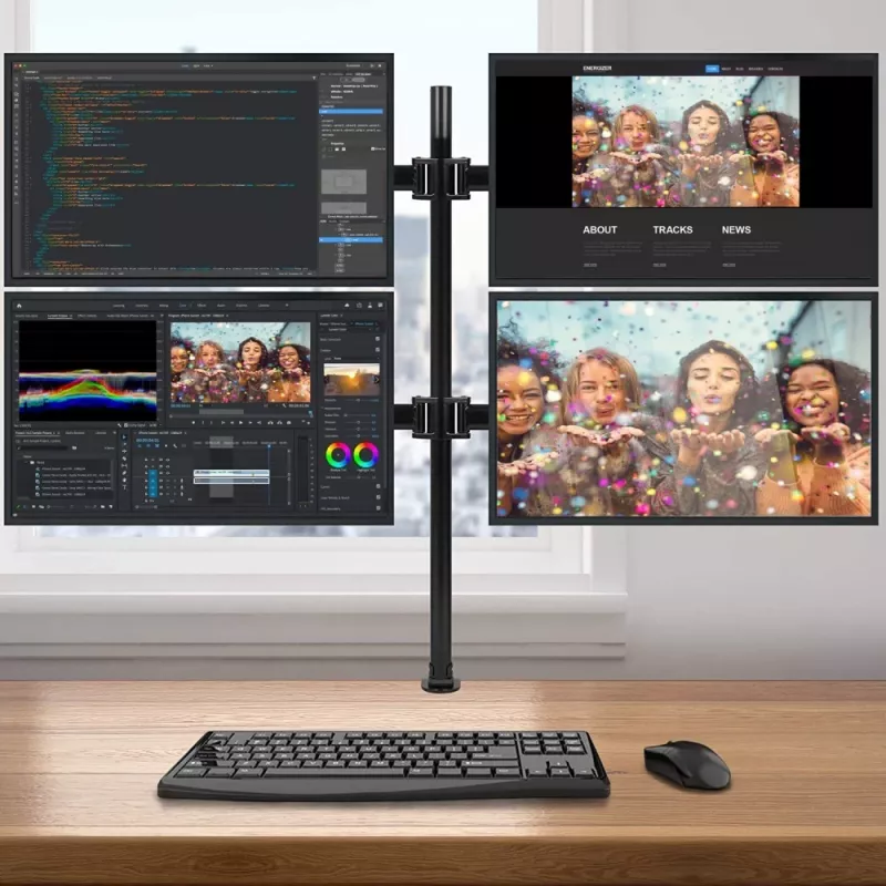 Techly ICA-LCD 382-Q monitorio laikiklis / stovas 68.6 cm (27 col.) stalas Juoda