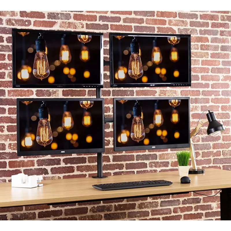 Techly ICA-LCD 382-Q monitorio laikiklis / stovas 68.6 cm (27 col.) stalas Juoda