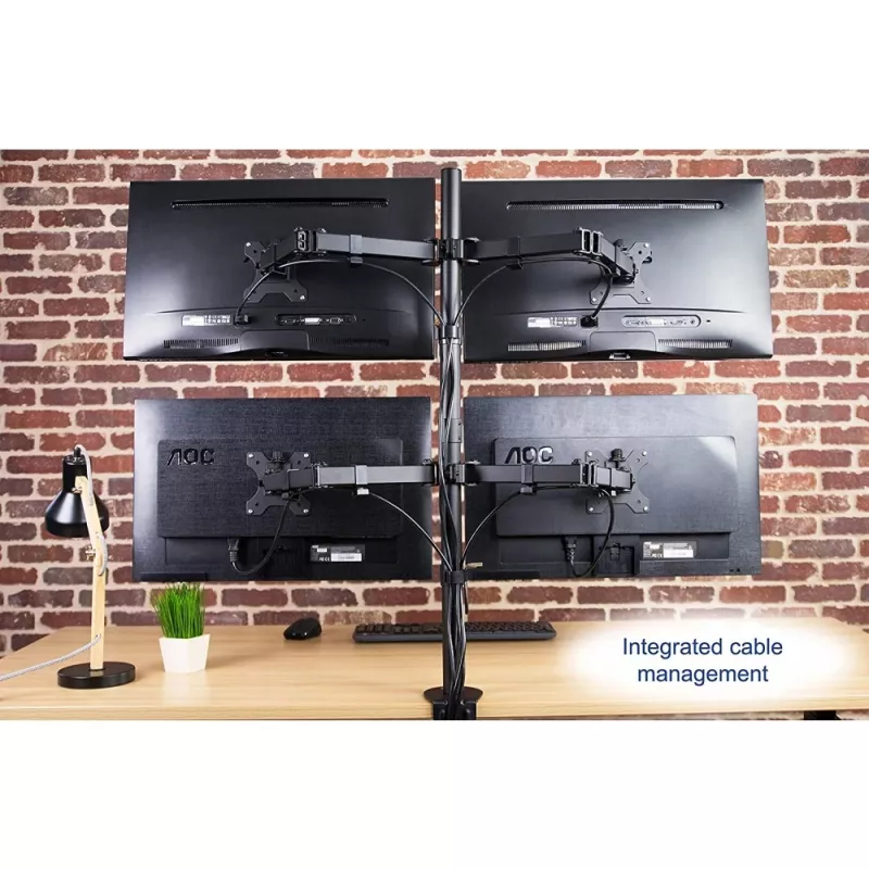 Techly ICA-LCD 382-Q monitorio laikiklis / stovas 68.6 cm (27 col.) stalas Juoda