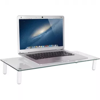 Techly Universalus stalinis monitoriaus pakėlimo stovas, laisvai pastatomas, 20 kg, 33 cm (13 colių), 81,3 cm (32 colių), permatomas