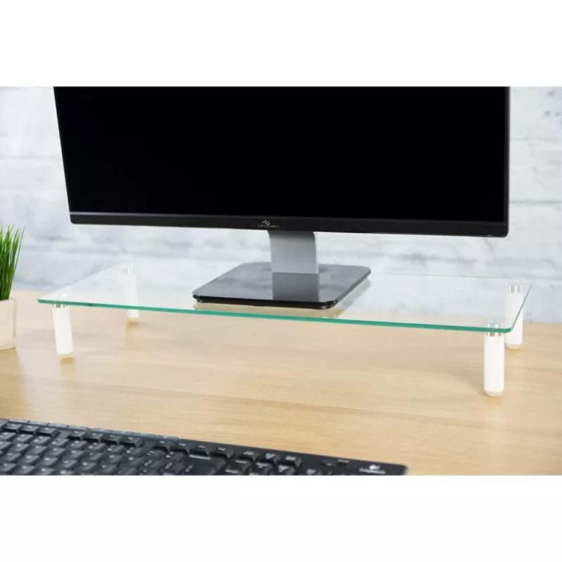 Techly Universalus stalinis monitoriaus pakėlimo stovas, laisvai pastatomas, 20 kg, 33 cm (13 colių), 81,3 cm (32 colių), permatomas