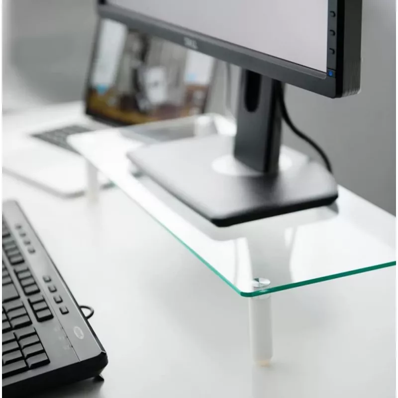 Techly Universalus stalinis monitoriaus pakėlimo stovas, laisvai pastatomas, 20 kg, 33 cm (13 colių), 81,3 cm (32 colių), permatomas