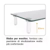 Techly Universalus stalinis monitoriaus pakėlimo stovas, laisvai pastatomas, 20 kg, 33 cm (13 colių), 81,3 cm (32 colių), permatomas