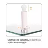 Techly Universalus stalinis monitoriaus pakėlimo stovas, laisvai pastatomas, 20 kg, 33 cm (13 colių), 81,3 cm (32 colių), permatomas