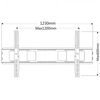 TV laikiklis Techly ICA-PLB 2230, 2.54 m (100 col.), juodas