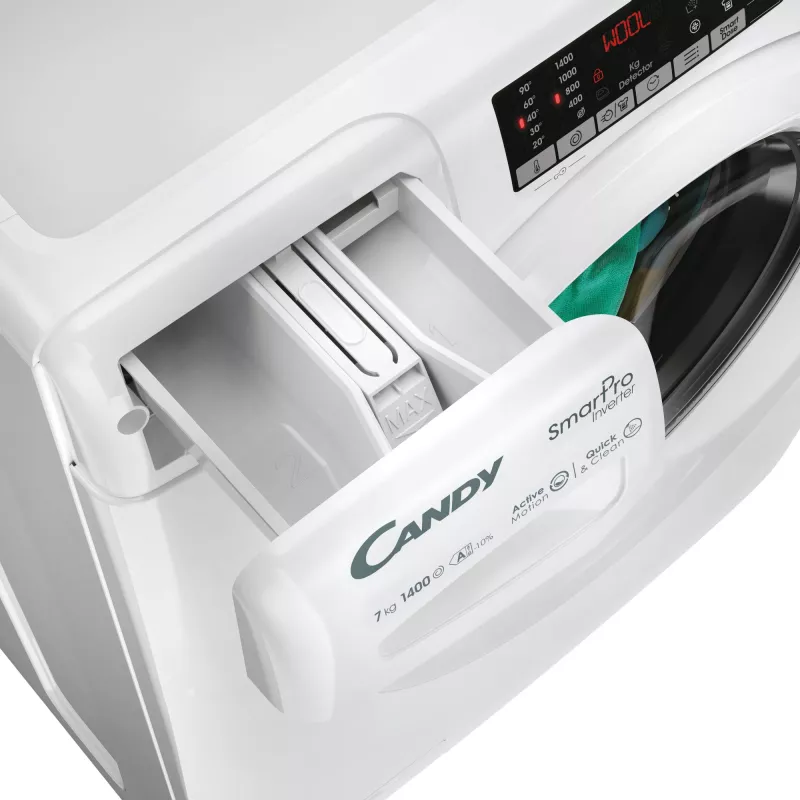Candy Smart Pro Inverter CO 474TWM6/1-S skalbyklė su priekiniu pakrovimu 7 kg 1400 RPM balta