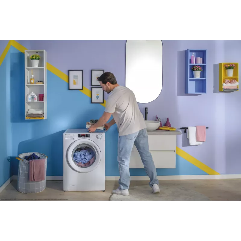 Candy Smart Pro Inverter CO 474TWM6/1-S skalbyklė su priekiniu pakrovimu 7 kg 1400 RPM balta