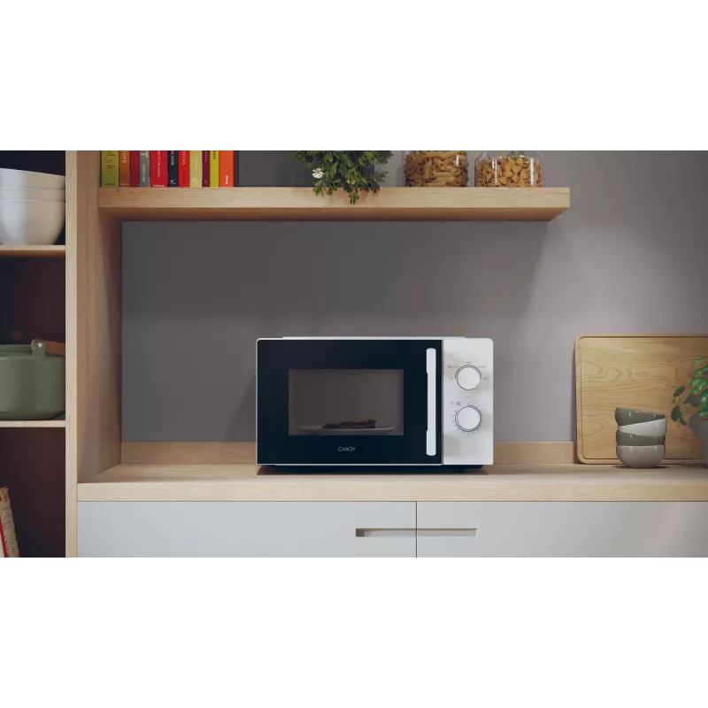 Candy Idea CMW20SMWLI/4U Baltas Solo mikrobangų krosnelė, 20 L, 700 W, sukamasis valdymas