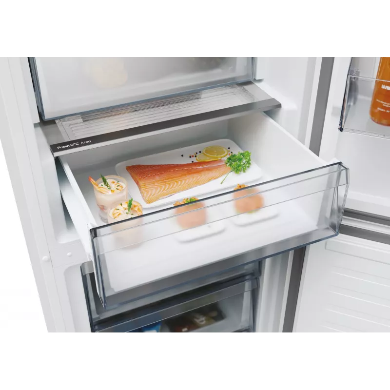 Candy CNCQ2T620EW Laisvai pastatomas šaldytuvas-šaldiklis 409 L Baltas