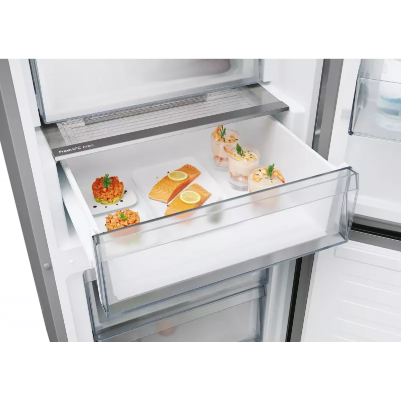 Candy CNCQ2T620EX Laisvai pastatomas šaldytuvas 409 L, nerūdijantis plienas