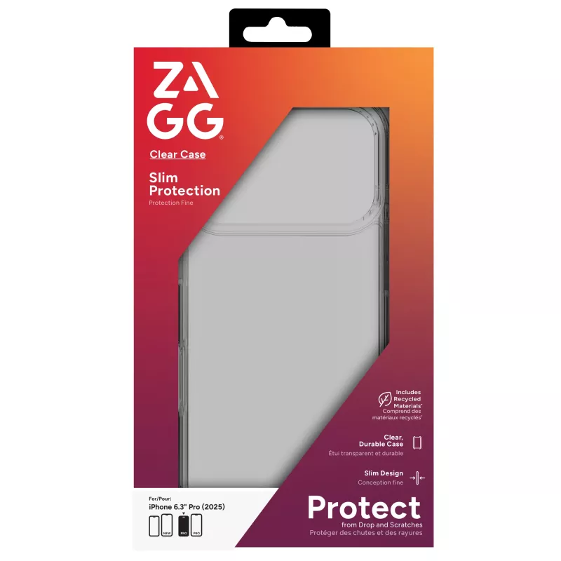 ZAGG Clear Case Apple iPhone 17 Pro permatomas dėklas