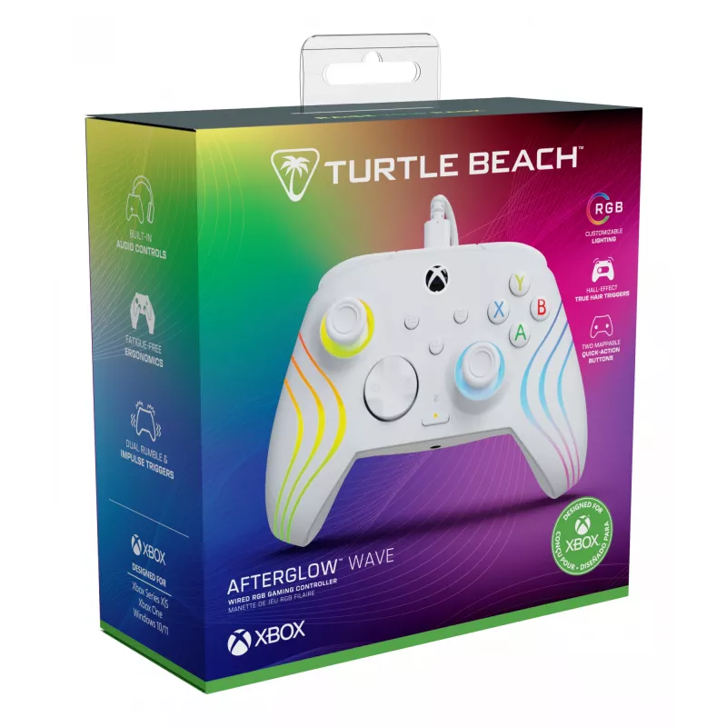 Žaidimų pultas Turtle Beach Afterglow Wave White USB PC Xbox Series S X