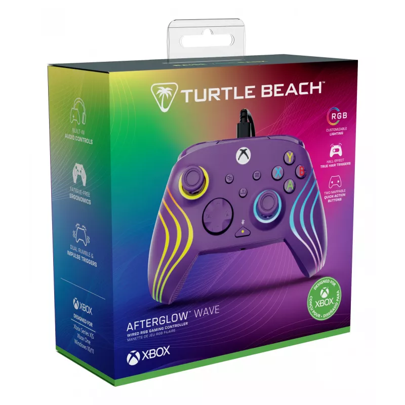 Žaidimų valdiklis Turtle Beach Afterglow Wave Purple USB PC Xbox Series X