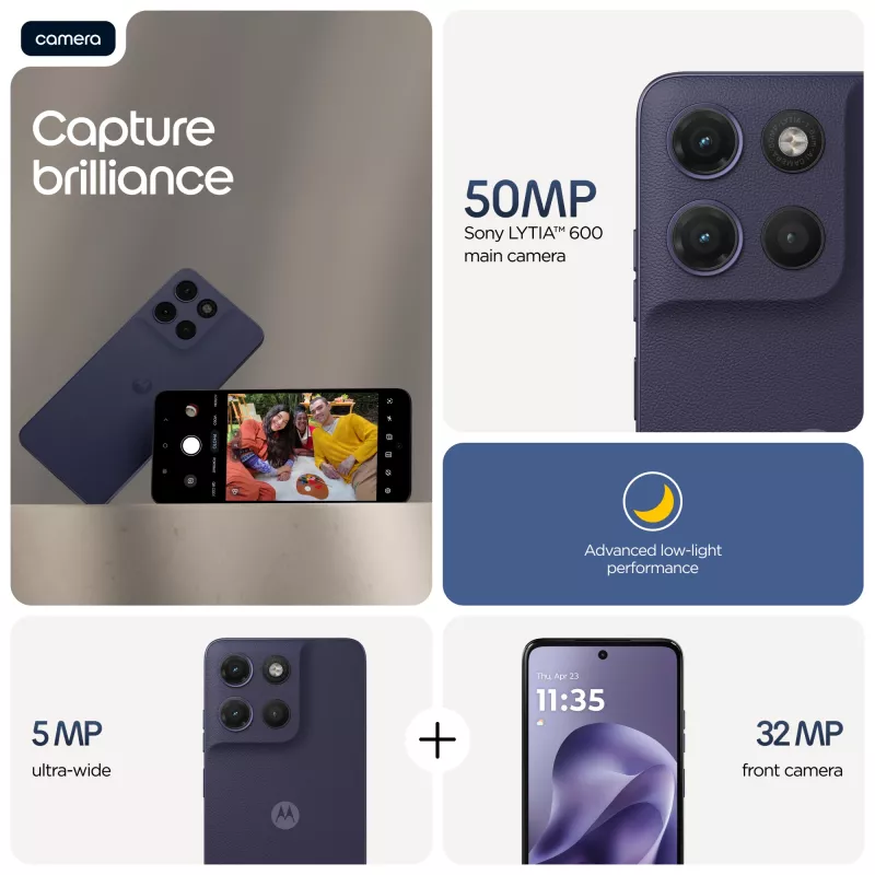 Motorola moto g17 17,1 cm (6,72 colio) Dual SIM Android 15 USB Type-C 4 GB 128 GB 5200 mAh Violetinė