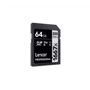 „Lexar Professional 1667x“ SDXC UHS-II atminties kortelė 64 GB (LSD64GCB1667)