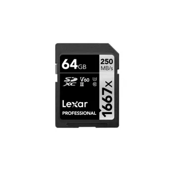 „Lexar Professional 1667x“ SDXC UHS-II atminties kortelė 64 GB (LSD64GCB1667)