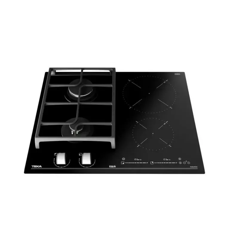 Kombinuota įmontuojama kaitlentė TEKA IND-GAZ PLATE JZC 64322 ABC BK (E4), 4 zonos, 60 cm, juoda, indukcinė + dujinė