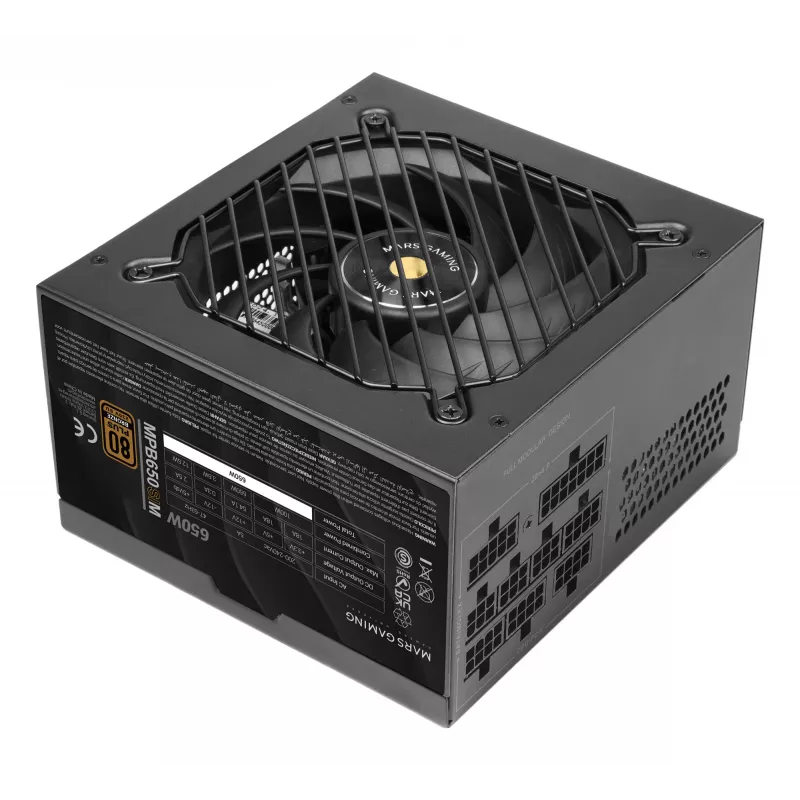 Mars Gaming MPB650SIM maitinimo blokas 650 W 24-pin ATX ATX juodas