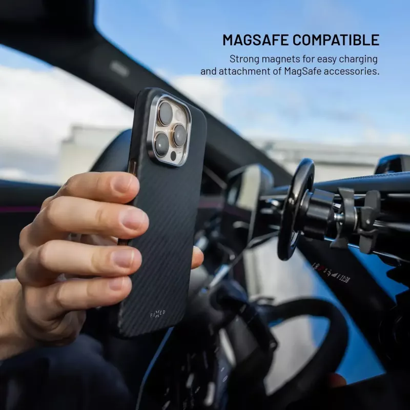 Fixed MagVelar | Samsung Galaxy S26 nugarėlė | Aramidiniai pluoštai | Juoda