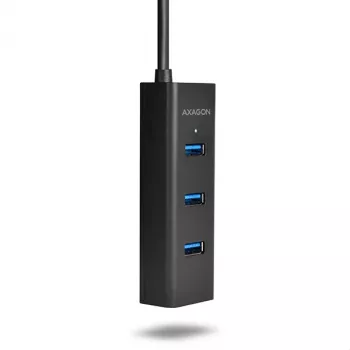 Axagon HUE-S2C USB 3.2 Gen 1 tipo A 4 prievadų sąsajų šakotuvas 5000 Mbit/s juodas