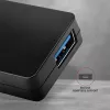 Axagon SuperSpeed USB-C SLIM centrinis įrenginys, USB 3.2 Gen 1 (3.1 Gen 1) Type-C, USB 3.2 Gen 1 (3.1 Gen 1) Type-A, 5000 Mbit/s, juodas, plastikinis, 0,14 m