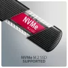 AXAGON EEM2-SC išorinis USB-C 10Gbps besraigtis metalinis M.2 NVMe SSD dėklas, vieno lizdo, pilkas