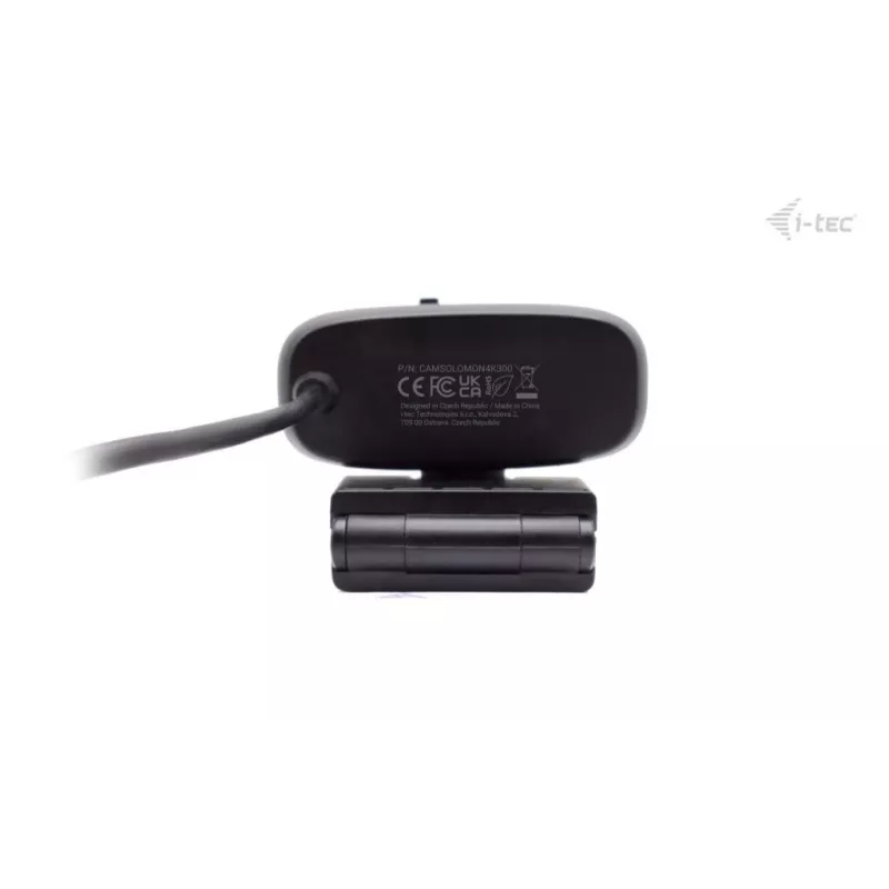 Internetinė kamera i-tec SOLOMON 300 4K, USB, 3840×2160, 8,29 MP, spaustukas, juoda