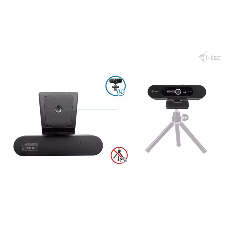 i-tec SOLOMON WH200 2K internetinė kamera su Windows Hello, 4 MP, 2560 x 1440 pikselių, 2K Ultra HD, 60 kadrų/s, 1920x1080@30fps, 1280x720@30fps, 2560x1440@30fps, automatinis