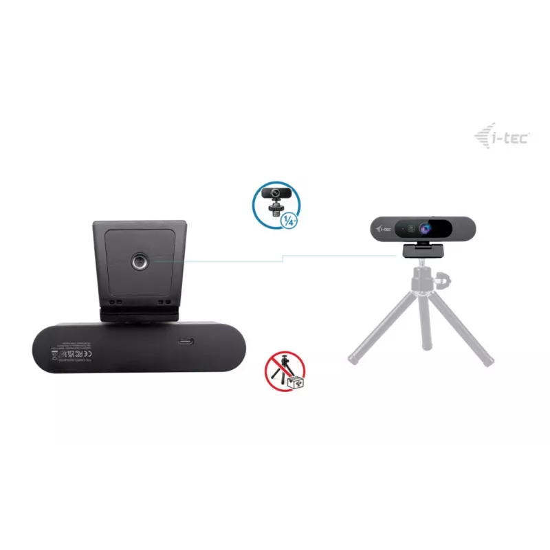 ITEC SOLOMON PRO 900 4K internetinė kamera, 3840×2160, 8,29 MP, USB, segtuvas, juoda