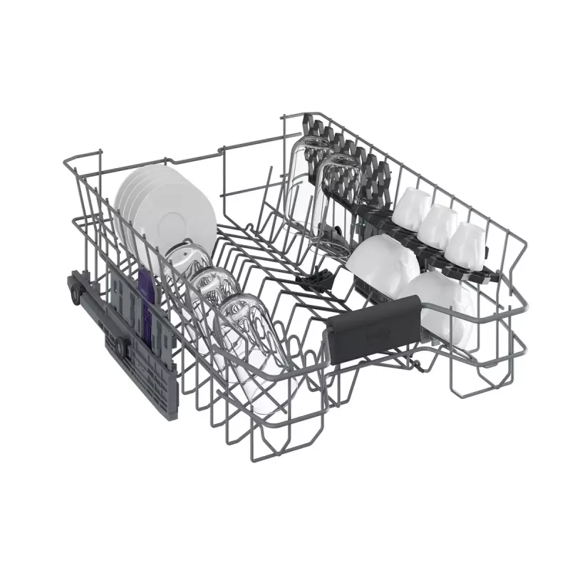 Indaplovė BEKO DIS46120 pilnai įmontuojama siaura 45 cm, 11 komplektų, balta, 46 dB, E energijos klasė