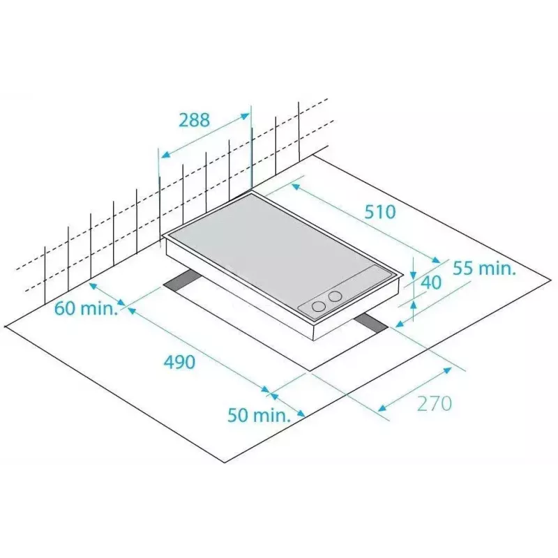 Beko HDMC 32400 TX įmontuojama keraminė kaitlentė, 2 zonos, jutiklinis valdymas