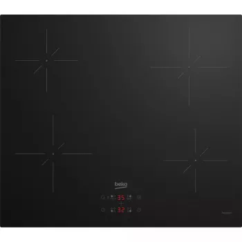 Beko HII64401QT juoda įmontuojama 60 cm zoninė indukcinė kaitlentė 4 zonos