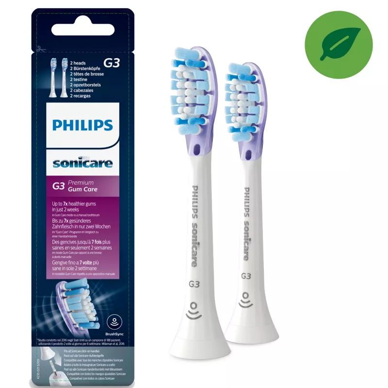 Philips Sonicare G3 Premium Gum Care HX9052/17 2x keičiami soniniai šepetėlių antgaliai