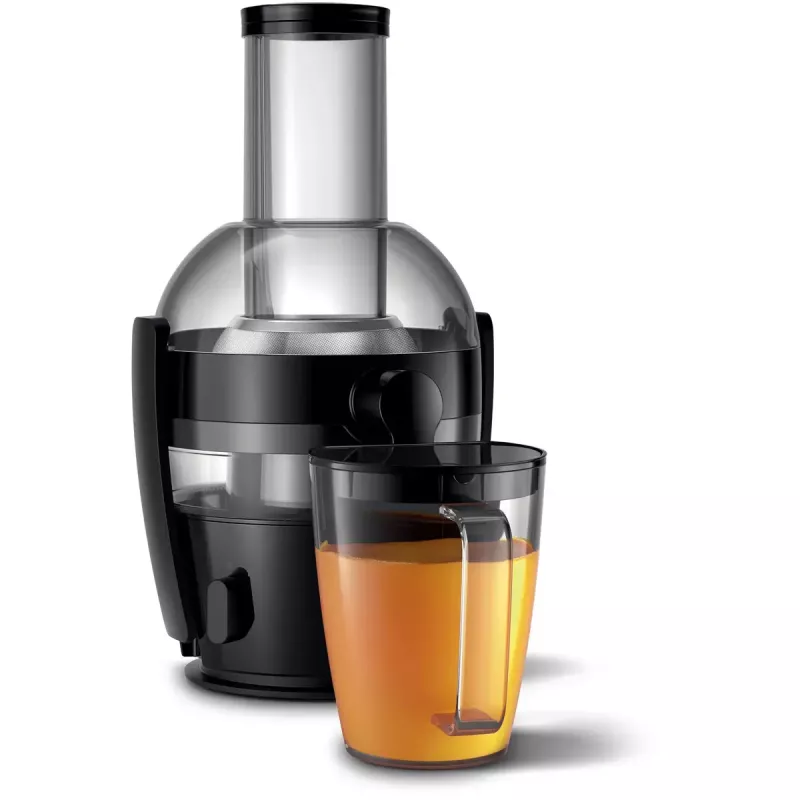 Lėtas sulčiaspaudė Philips Viva Collection HR1856, 800 W, juoda, LED ekranas, sulčių indas