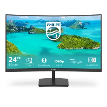 Philips E Line 241E1SCA/00 monitorius 59,9 cm (23,6 colio) 1920 x 1080 pikselių Full HD LCD juodas