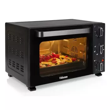 Stalinė elektrinė orkaitė Tristar OV-3627 – 27 l, 1500 W, juoda, sukamieji valdikliai