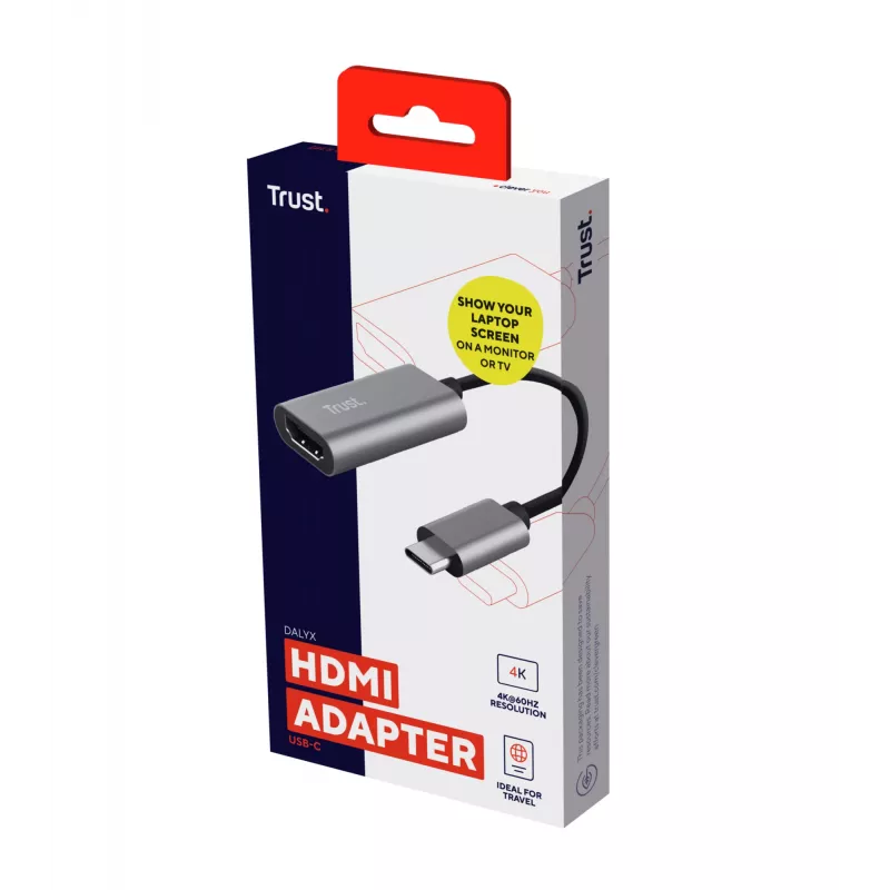 Trust Dalyx USB-C į HDMI adapteris, pilka
