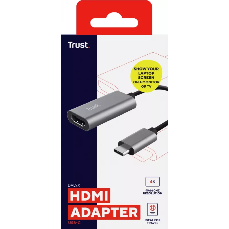 Trust Dalyx USB-C į HDMI adapteris, pilka