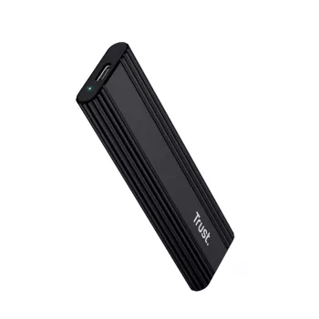 SSD korpusas TRUST 25806 Black M.2, vienam diskui, iki 4 TB, USB Type-C 10 Gbit/s (USB 3.2 Gen 2)