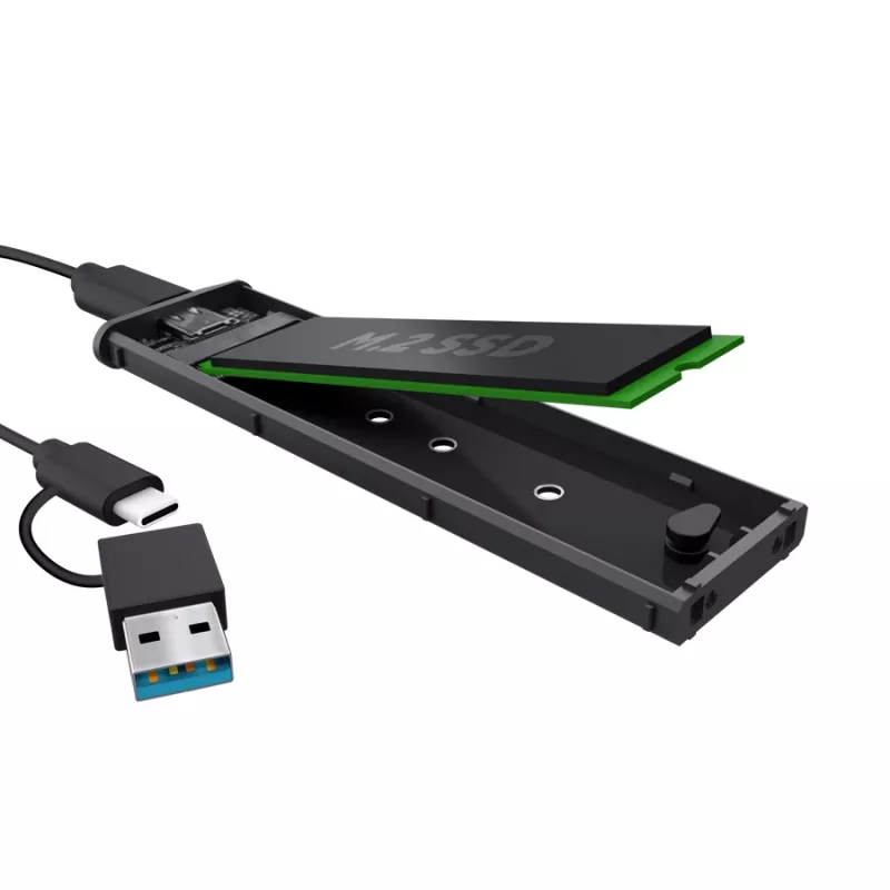 SSD korpusas TRUST 25806 Black M.2, vienam diskui, iki 4 TB, USB Type-C 10 Gbit/s (USB 3.2 Gen 2)