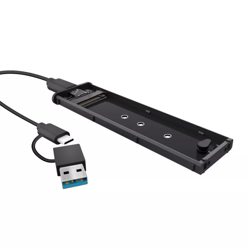 SSD korpusas TRUST 25806 Black M.2, vienam diskui, iki 4 TB, USB Type-C 10 Gbit/s (USB 3.2 Gen 2)