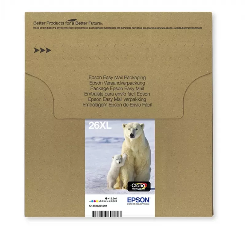 Epson 26XL EasyMail Claria Premium Ink rašalo kasečių rinkinys, 4 spalvų (C13T26364511)