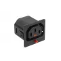 ACT C13 IEC Lock Net Entree (1 lizdas) - juoda, PA135015BK