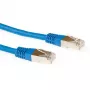 ACT Blue 0.5 m LSZH SFTP CAT6A jungiamasis kabelis su RJ45 jungtimis