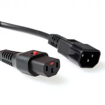 ACT maitinimo laidas C13 IEC Lock - C14 juodas 1,5 m, PC1003