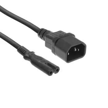 Maitinimo laidas C14 - C7 juodas 0,2 m ACT AK5248 250V 2,5A